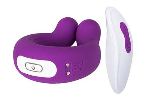 Vibrating Cock Ring With Remote Control Purple