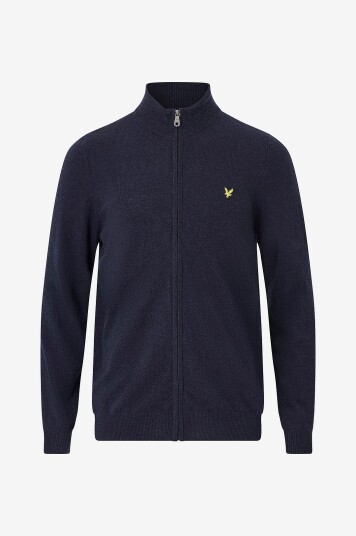 Lyle & Scott Kardigan Lambswool Blend Zip Through Cardigan Blå Lyle & Scott Kardigan Lambswool Blend Zip Through Cardigan Blå