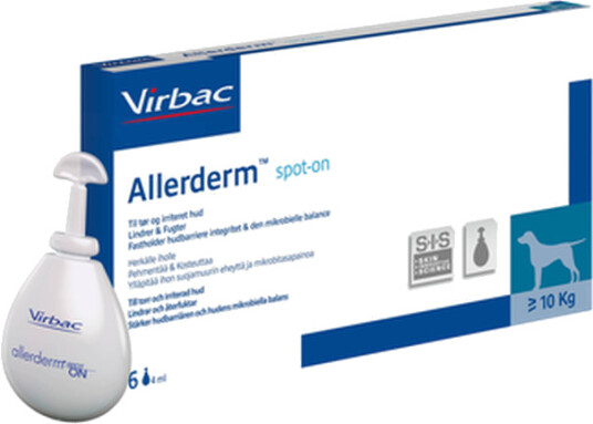 Allerderm Spot On 2 ml X 6 Stk Opp Til 10 kg Hund Katt Allerderm Spot On 2 ml X 6 Stk Opp Til 10 kg Hund Katt