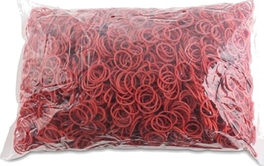 Office Products Strikker Til Oppskriftbøker "Diameter 20 Mm" 1,5X1,5 Mm 60% Gummi 1000 G Rød