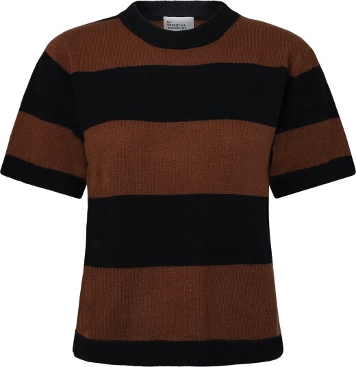 My Essential Wardrobe Mwjola Knit Pullover Ss BISON W. BLACK STRIPE M My Essential Wardrobe Mwjola Knit Pullover Ss BISON W. BLACK STRIPE M