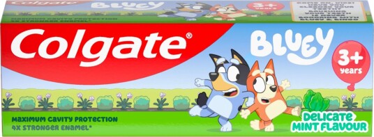Colgate BLUEY Barnetannkrem Cavity Protection Mild Mint 50 ml. - fra 3 år