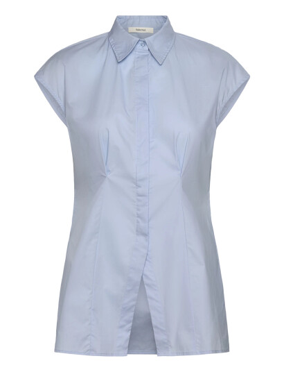 Selected Slfdelia-Fina Slim Ss Shirt Ex - Blue - 38