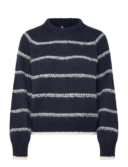 Pieces Pcnelia Ls O Neck Knit Noos Bc Navy S
