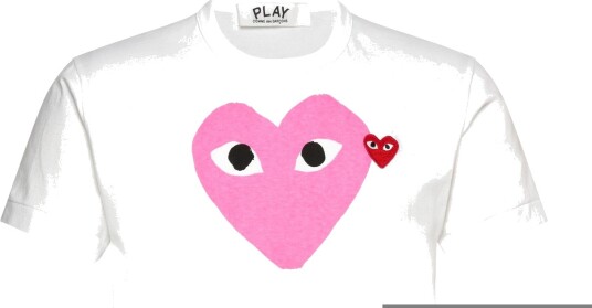 Comme des Garçons Heart Logo Short Sleeve White S