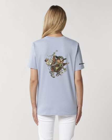 Huset Aukrust Ludvig med prestekrage Serene Blue t-skjorte XL Huset Aukrust Ludvig med prestekrage Serene Blue t-skjorte XL