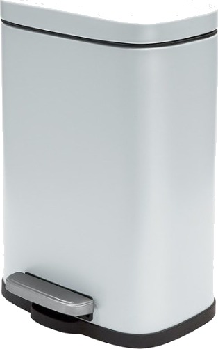 Spirella pedalbøtte Akira matt hvit 5 l white 5L