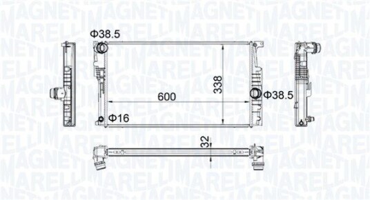 Radiator MAGNETI MARELLI 350213202200