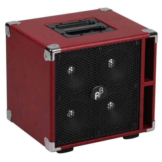 Phil Jones Bass C4 - Compact 4 Basskabinett, 4x5", 400 Watt - Rød Phil Jones Bass C4 - Compact 4 Basskabinett, 4x5", 400 Watt - Rød