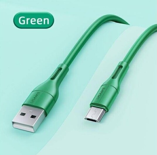 Usams Usb-A Til Microusb-Kabel 1 M Grønn Sj502usb04