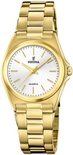 Festina Dameklokke F20557 2 Classic Hvit/Gulltonet stål Ø31 mm