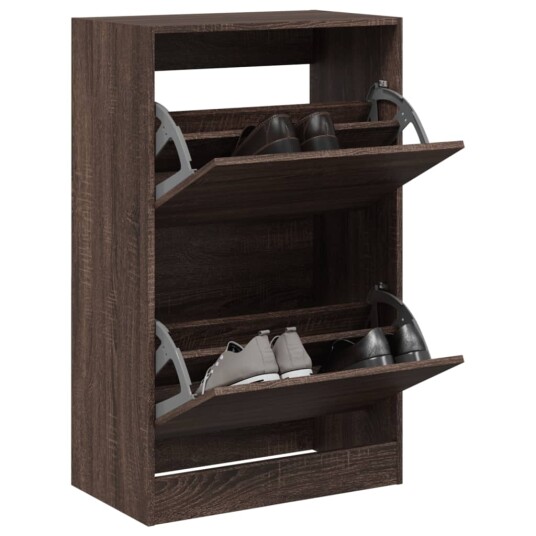 Skoskap brun eik 60x34x96,5 cm konstruert tre 8721012381872