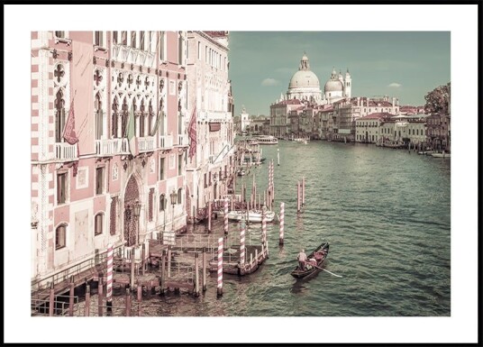 VENICE Canal Grande & Santa Maria della Salute | urban vintage style Plakat Plakat / 21x30cm VENICE Canal Grande & Santa Maria della Salute | urban vintage style Plakat Plakat / 21x30cm