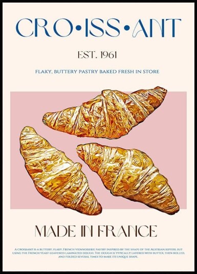 Flaky French Delight Plakat / 21x30cm