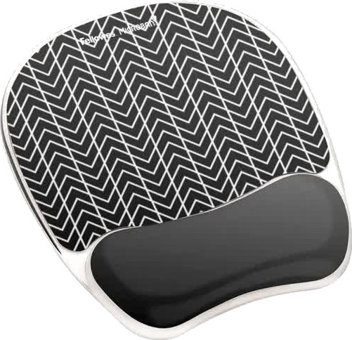 Fellowes Chevron Musematte Svart/Hvit