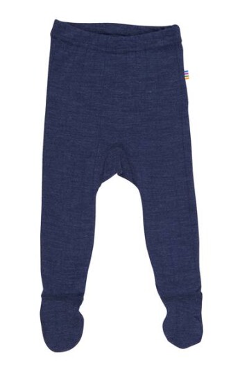 Joha ull/silke leggings med fot - marine Joha ull/silke leggings med fot - marine