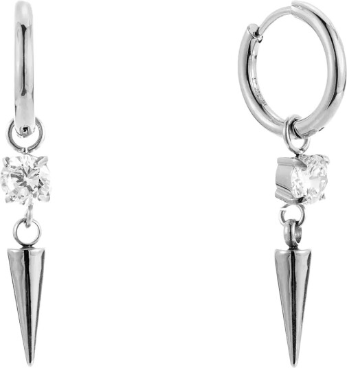 By Jolima Peak And Crystal Huggie   Silver   ONE SIZE 3