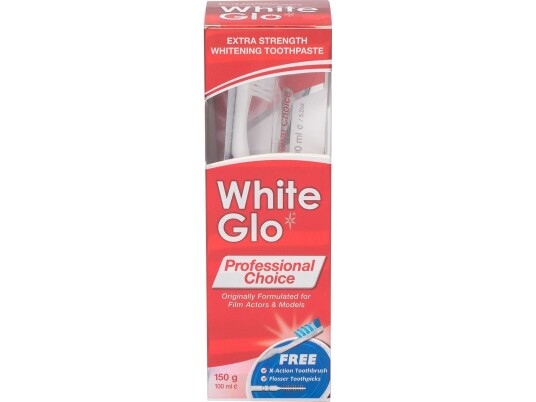 White Glo Professional Choice Tannkrem 100 Ml + Tannbørste White Glo Professional Choice Tannkrem 100 Ml + Tannbørste