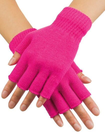 80"s Neonrosa Fingerløse Hansker