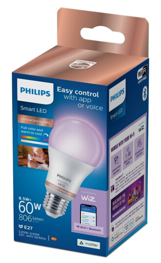 PHILIPS RGB FILAMENT SMARTPÆRE 6.3W A60 E27