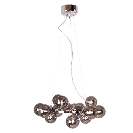 By Rydéns Splendor taklampe Krom/rökgrå 58 cm Grå