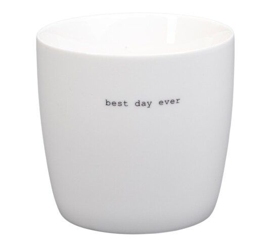 Sögne Home Krus Best day ever 30 cl hvit