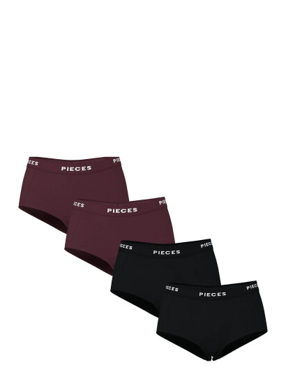 Pieces Pclogo Lady 4 Pack Solid Noos Bc - Black - XS