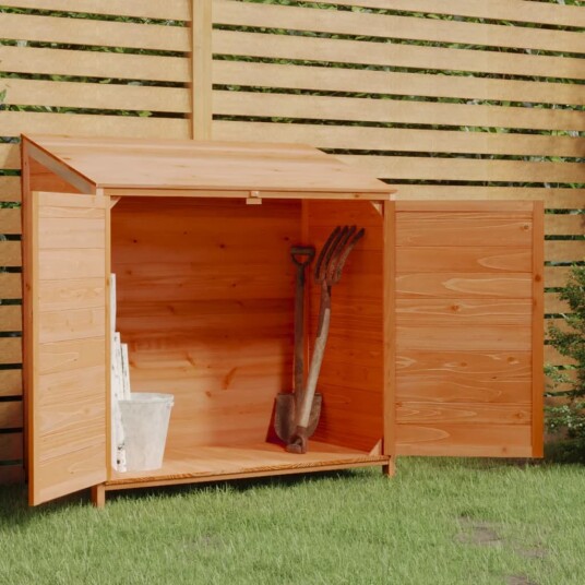 vidaXL Hageskur brun 102x52x112 cm heltre gran vidaXL Hageskur brun 102x52x112 cm heltre gran