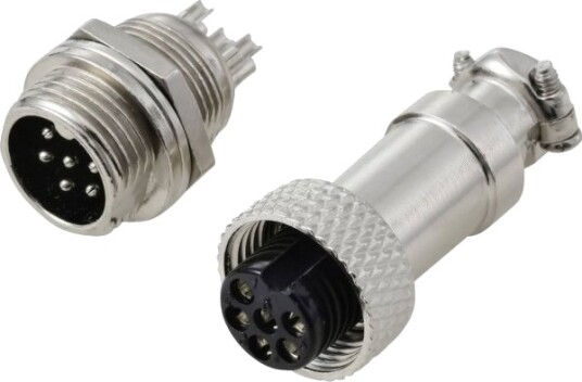Tru Components Rundstiftkontakt Gx12 Totalt Antall Poler 6 Serie Rundstiftforbindelse 2 Stk