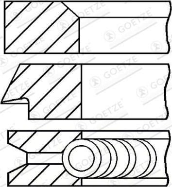 Stempelringsett GOETZE ENGINE 08-263107-00