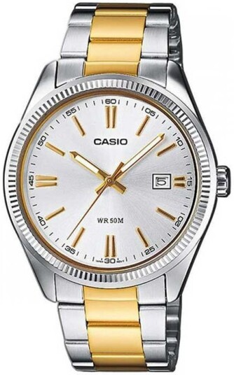 Casio Dameklokke LTP 1302PSG 7AVEG Collection Sølvfarget/Gulltonet