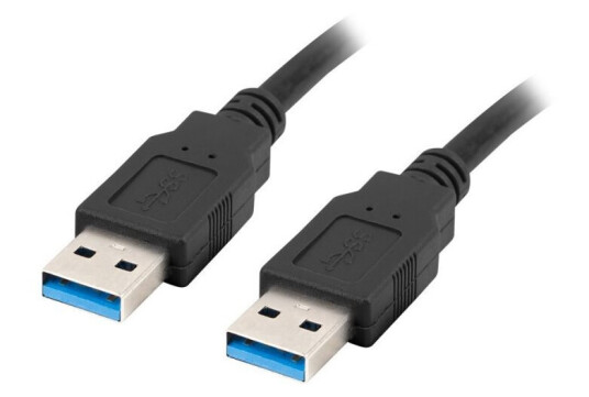 USB-A til USB-A 3.0 Kabel (h/h) Svart (1 Meter)