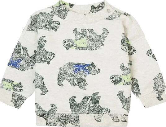 Noppies Boys Sweater Gouzon L/Sl -Aop - P611 OATMEAL MELANGE - 74