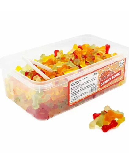 600 stk Sweetshop Gummy Bones Boks med Vingummi Bein 1,02 kg 600 stk Sweetshop Gummy Bones Boks med Vingummi Bein 1,02 kg