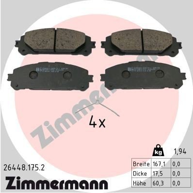 Bremseklosser ZIMMERMANN 26448.175.2