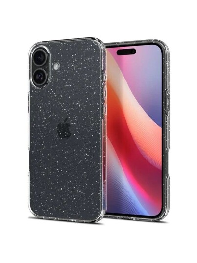 Spigen Liquid Crystal Glitter Mobildeksel iPhone 16 Gjennomsiktig Rosa