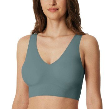 Schiesser BH Microfiber Top with Removable Pads Blå/Grønn Medium Dame