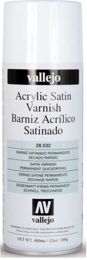 Warhammer Vallejo Acrylic Satin Varnish 400ml Satin/semi Matt Klarlakk Sprayboks