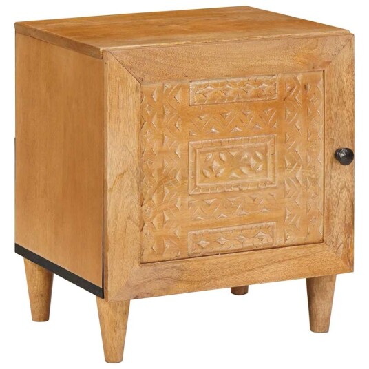 Nattbord 2 pcs Lysebrun 40 x 33 x 46 cm heltre mango