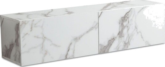Lavbord Wohnling Foliert oppheng med klaffdør Moderne Marmor Hvit 120 cMarmor Hvit 120 cm