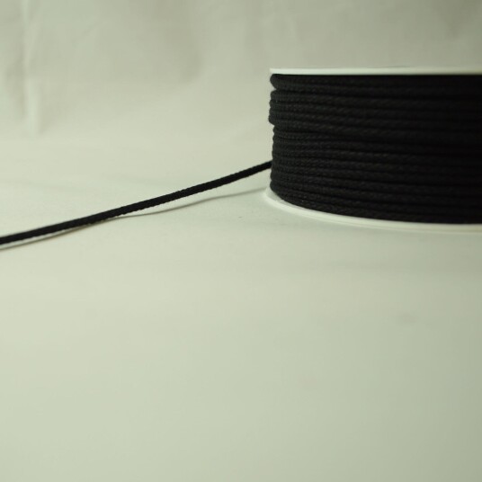 Anorakksnor 4 mm Svart