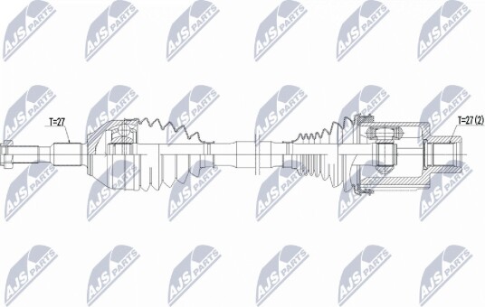 NTY NPW FR 221 Drivaksel