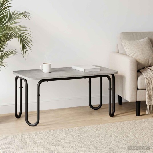 vidaXL Kaffebord Betonggrå 100 x 50 x 45 cm Konstruert tre