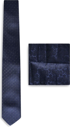 Amanda Christensen Tie & Pocket Square 406 NAPOLI BLUE One Size