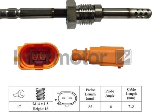 Sensor, eksostemperatur INTERMOTOR 27062