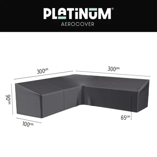 Platinum Aerocover Loungetrekk L HB 300x300x100xH65/90 Aerocover Antrasitt