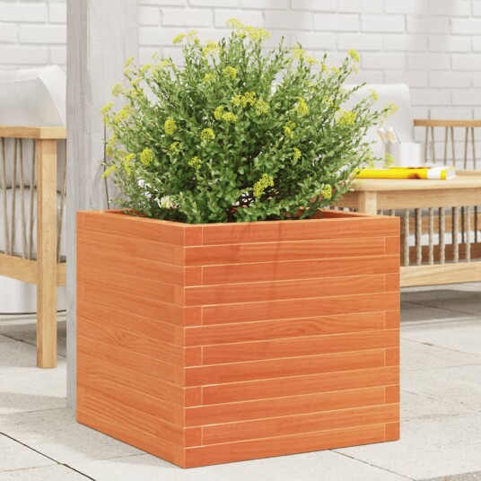  Hageplantekasse voksbrun 50x50x46 cm heltre furu