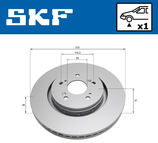 SKF VKBD 81303 V1 Bremseskive