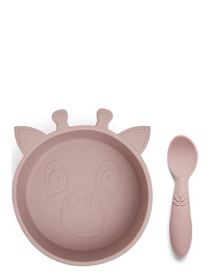 Nuuroo Elia Silicone Dinner Set 2 Pack Pink ONE SIZE Nuuroo Elia Silicone Dinner Set 2 Pack Pink ONE SIZE