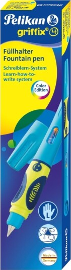 Pelikan 809177 Blå Fyllesystem Med Patron Blå Venstrehendt Boks 1 Stykker